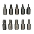 thumbnail image 1 of Milue 10Pieces Damaged Screw Extractor Drill Bit Set Stripped Screw Extractor Kit, 1 of 8