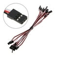 Milue 10pcs 10cm Quadcopter Extension Servo Lead Futaba JR Male To Male