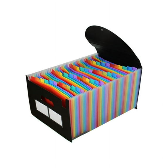 Milue 13/24/36/48/60/72 Pockets Classified File Folder Telescopic Standing A4 Organizer Extension Folder Desktop Storage Rack School Supplies Stationery