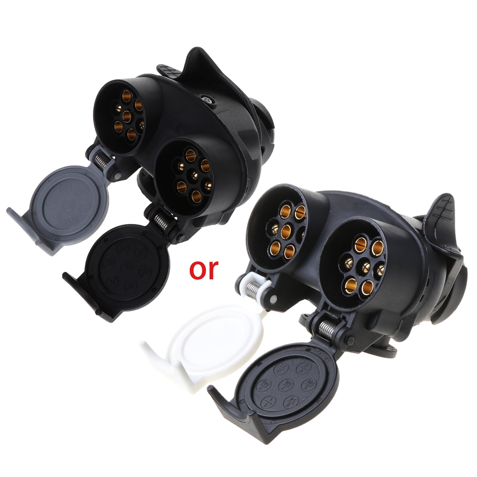 Milue 13 Pin to 12N/12S 7 pin Trailer Plug Socket Adapter Wiring