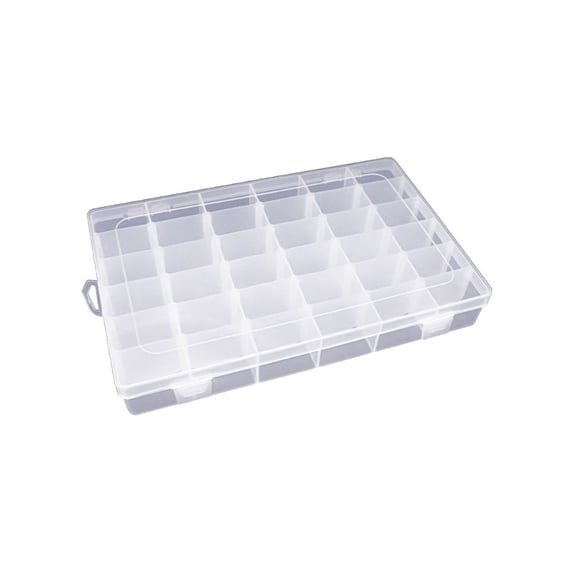 Milue 15/28/36 Grids Adjustable Removable Clear Plastic Jewelry Organizer Divider