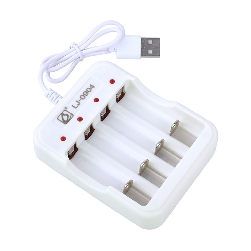 Milue 1pc to 4pcs NiMH Rechargeable AA/AAA Batteries Charger with Safe Protections