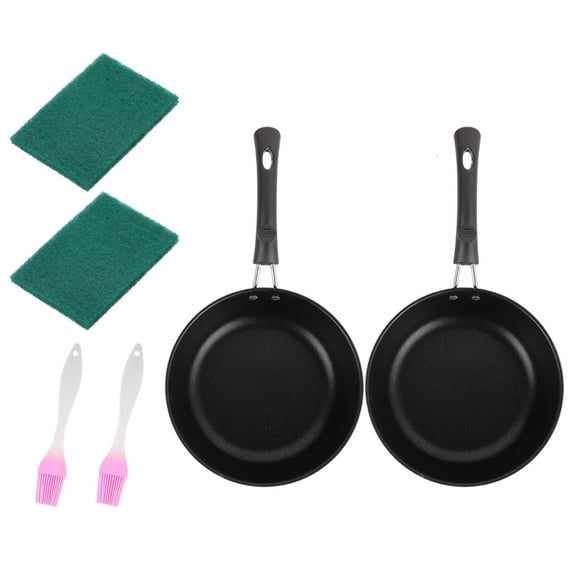 Milue 2 Piece Mini Breakfast Eggs Pan 12cm Induction Ready Nonstick Finish Cookware