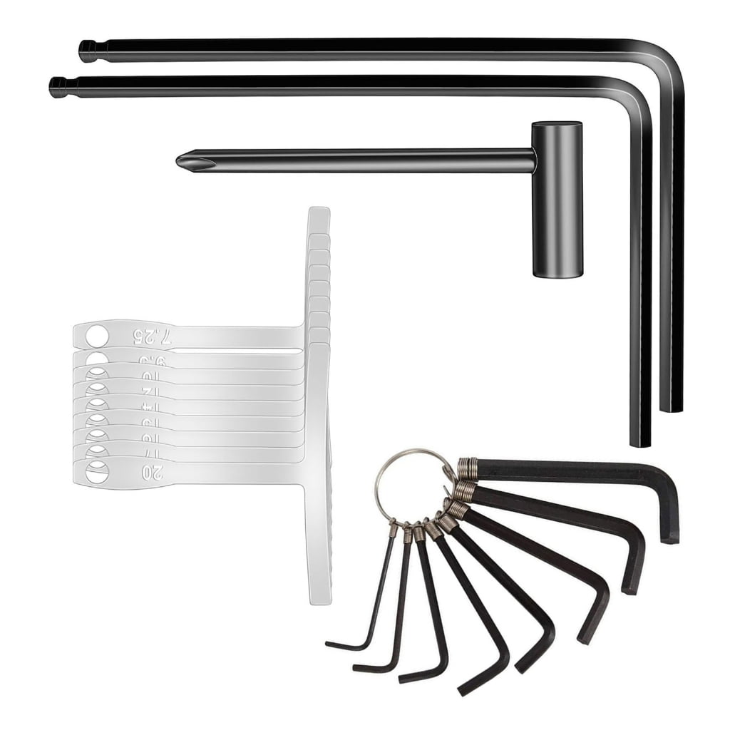 Milue 20Pcs Allen Wrench Trusses Rod Wrench Set for Neck Bridge Nut