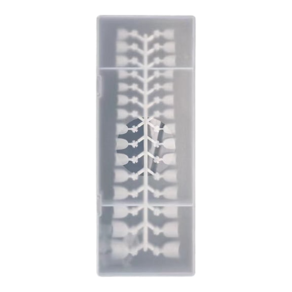 Milue 240 Pcs Short Oval Shaped Half Cover Nail Tips Round False Nail Tips for Nails