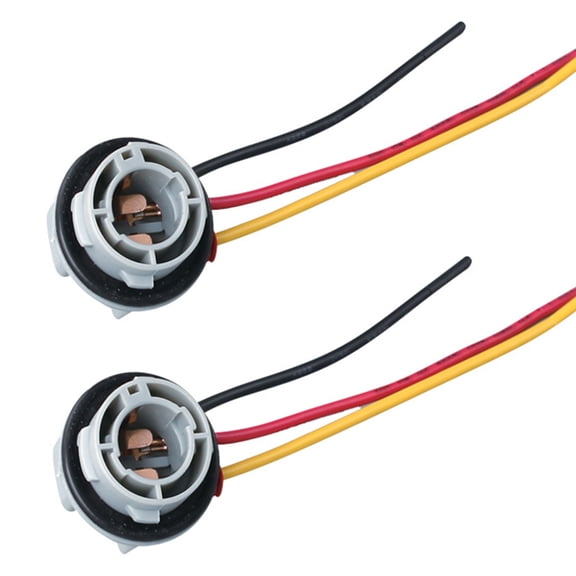 Milue 2Pcs 1157 Bulb Socket Car Lamp Lights Bulb Socket Adapter Extension Connector