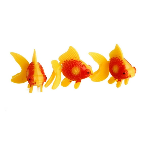 Milue 3 Pieces Artificial Moving Small Fish Plastic Gold Fish Aquarium Decorations
