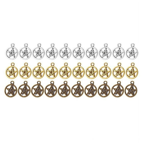 Milue 30 Pcs/Set Magic Pentacle Hexagram Star for Protection 3 Colors Mixed Pen