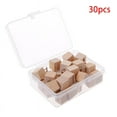 thumbnail image 1 of Milue 30 Pcs Wooden Thumbtack Quadrate for Creative Decorative Drawing Push Pins Wood, 1 of 9