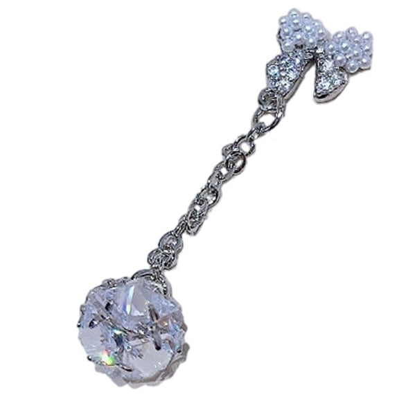 Milue 3D Dangle Nail Art Charms Bowknot Nail Charms Nail Rhinestones Nail Art Decor