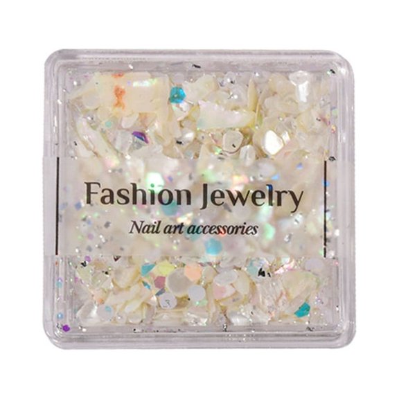 Milue 3D Irregular Nail Art Abalone Seashell Slices, Nail Pearl Nail Art for Shell Pie