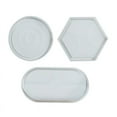 thumbnail image 1 of Milue 3Pcs Epoxy Hexagonal Oval Round Storage Tray Molds Fruit Storage Plate Mold, 1 of 10