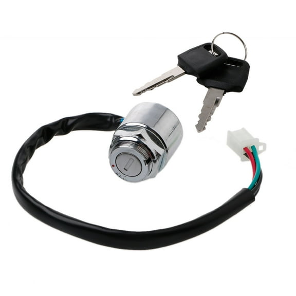 Milue 4 Wires ATV Motorcycle Handlebar Ignition for Key Switch Engine Starter Button