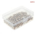 thumbnail image 1 of Milue 400pcs Round Plastic for Head Steel Point Push Pins Map Thumb Tacks Pin Office S, 1 of 13
