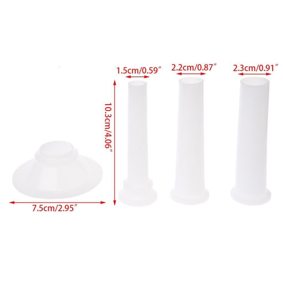 Milue 4Pcs Plastic Sausage Filling Stuffing Tube For Handmade Meat Grinder Stuffer 10#