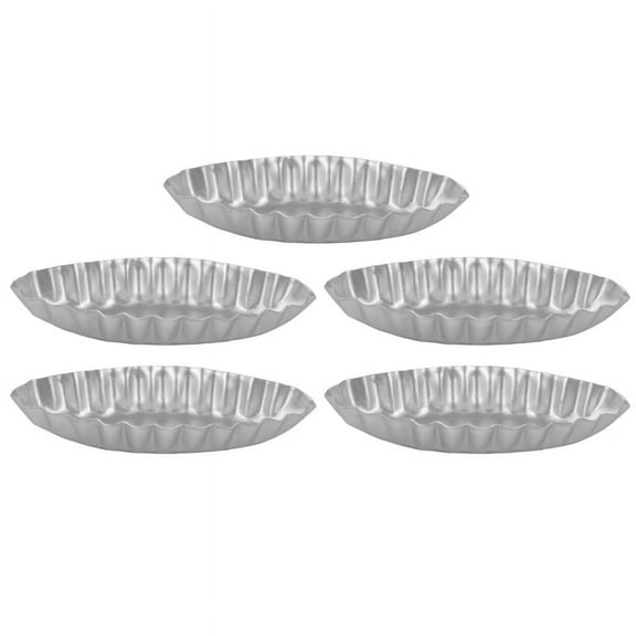 Milue 5/10/15 pcs DIY Boat Shape Egg Tart Mold Aluminum for Creative Gifts for Baking