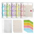 thumbnail image 1 of Milue 5 Sets DIY Loose Leaf Notebook with Clear Mini 3 Rings Binder Covers and Paper, 1 of 7