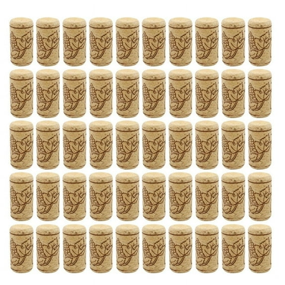 Milue 50Pcs Wood Corks for Bottle Wine Unique Wine Corks Leakproof Replacement