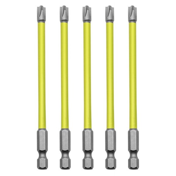 Milue 5Pcs Strong Magnetic Cross Flat Head Screwdriver Bit 65mm 110mm Electric