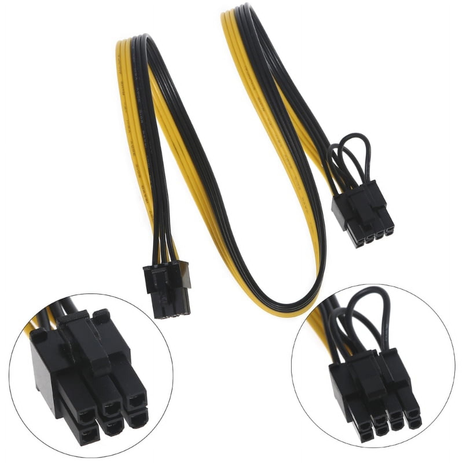 Milue 8 Pin to 6 Pin Male Graphics Card Power Supply Adapter Cable 8Pin