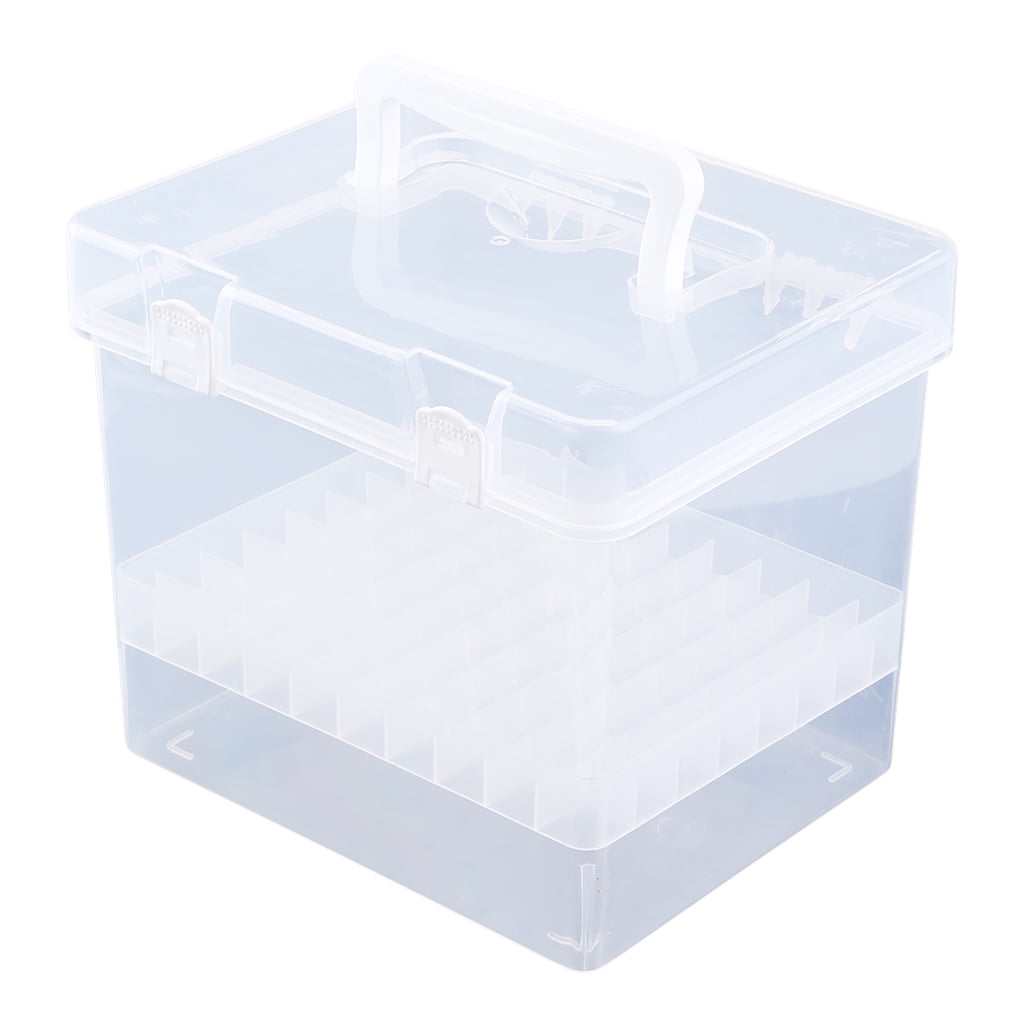 Marker Pen Carrying Case Marker Holder Transparent Multifunctional Marker Pen Organizer Case Pencil Organizer Handheld Box Brush Pen Case 24 Slot