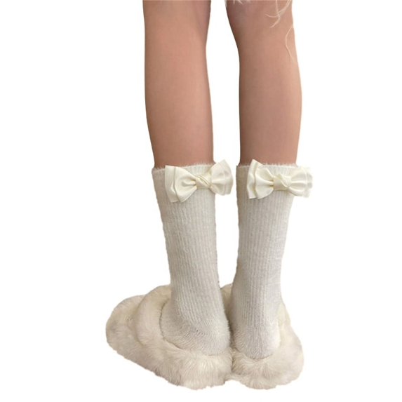 Milue Ankle Dress Socks Ballet Style Sweet Bowknot Crew Socks JK Uniform Loose Socks