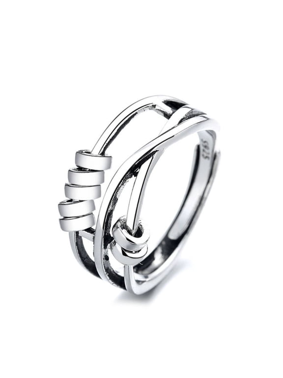Anxiety Ring Women Men Runner Fidget Anxiety Ring With Bead Worry Stress Relief