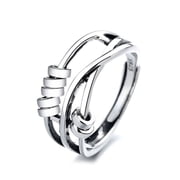 Milue Anxiety Ring Women Men Runner Fidget Anxiety Ring With Bead Worry Stress Relief