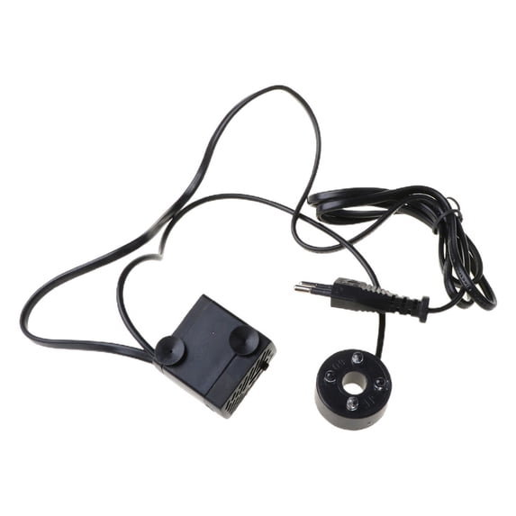 Milue Aquarium Water Pump Mini Submersible Fountain Pump LED Light for Hydroponics