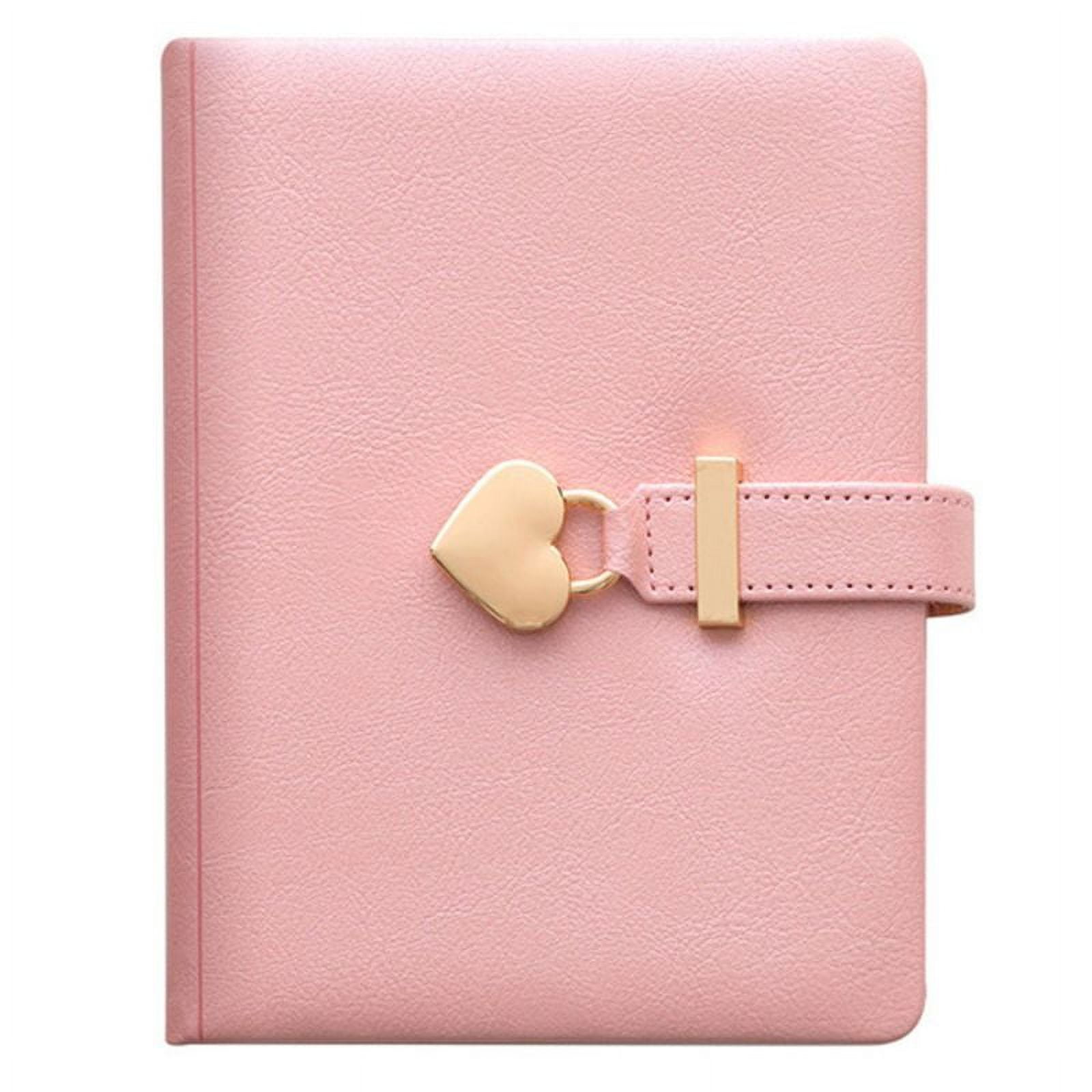 Milue B6 Notebook Notepad Heart Lock Leather Cover Journal Diary Planner Stationery Agenda Organizer School Office Supplies