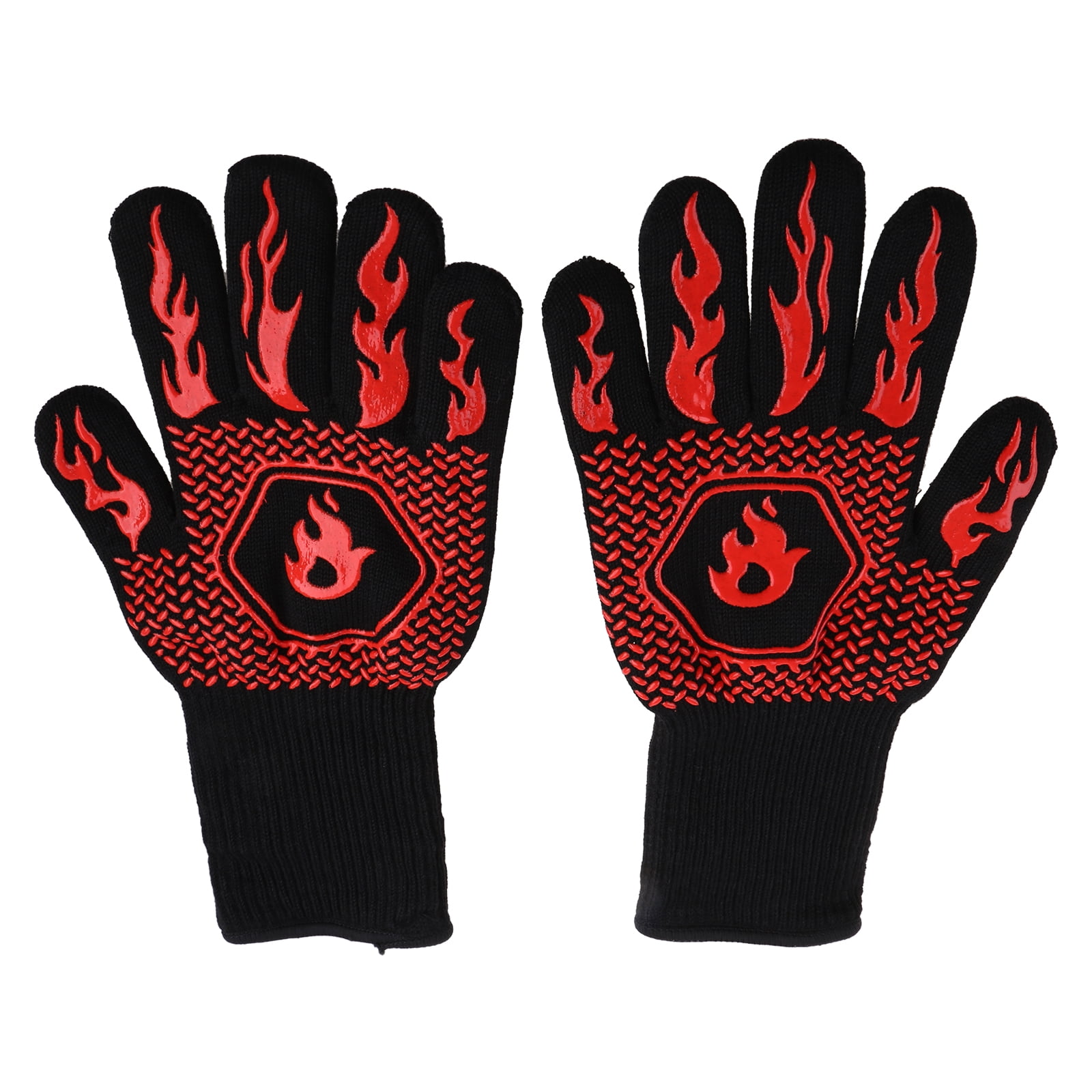 Milue Barbecue Gloves BBQ Gloves Hanging Heat Resistant for Kitchen