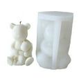 thumbnail image 1 of Milue Bear Candle Molds for Candle Making,Candles Resin Mould Home Ornament Mold, 1 of 10