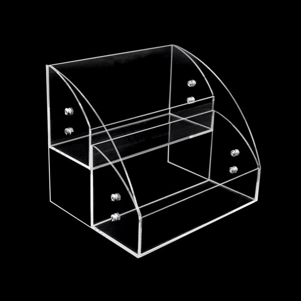 Milue Clear Display Risers Stand with Dividers 1 2 3 Tiers Acrylic