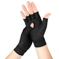 Milue Copper Fiber Pressure Gloves 1 Pair Half Fingers Compression