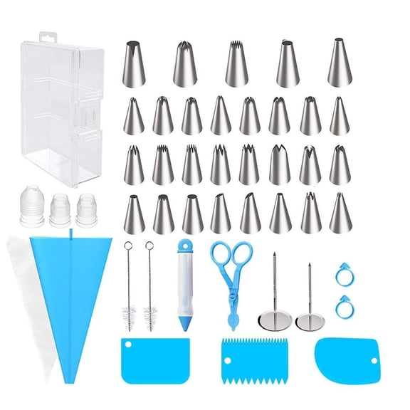 Milue Cream Nozzle 54Pcs Metal Cake Decorating Piping Icing Nozzles Set Supplies