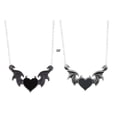 thumbnail image 1 of Milue Devil Wing Heart Necklace Retro Hip Hop Style Pendant Gothic Charming, 1 of 8