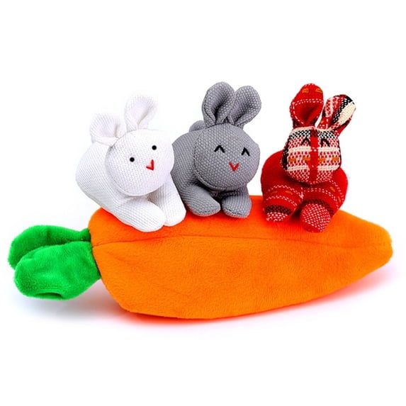Milue Easter Bunny Purse Bunnies in Carrot Pouch Zip Purse Bunnies in Carrot Purse
