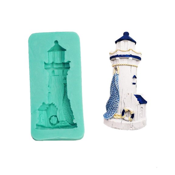 Milue Fondant Mould Chocolate Molds Candy Moulds Lighthouse Shape Baking Molds