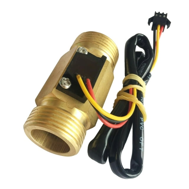 Milue G3/4" Brass Water Flow Sensor Turbines Meter Hall Effect Sensor