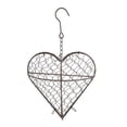 thumbnail image 1 of Milue Heart Shape Hanging Planter Metal Artificial Plant Flower Pots Storage Basket Wall Succulent Plants Holder with Hook, 1 of 9