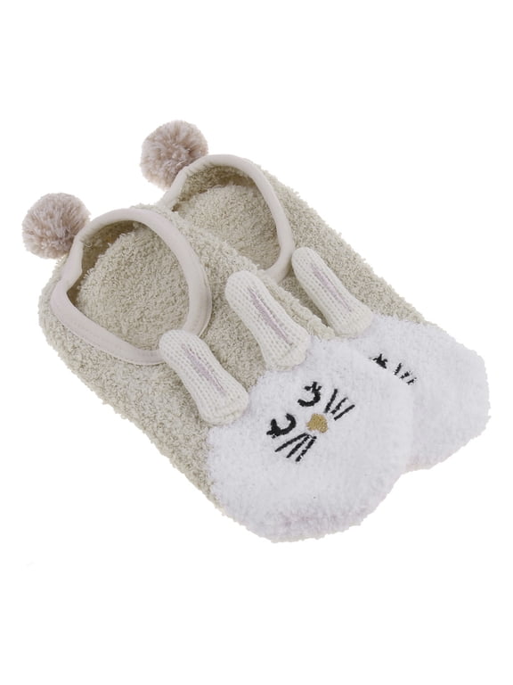 Ladies Animal Gripper Slipper Footlet Socks One Size