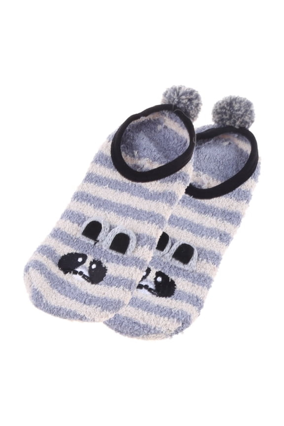 Ladies Animal Gripper Slipper Footlet Socks One Size