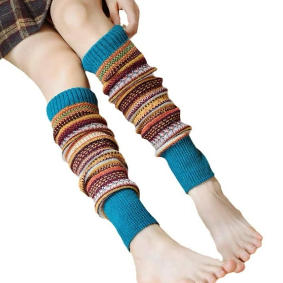 Milue Leg Warmers for Women Girls Loose Legs Warmer Party Knitted Winter Sports Socks Leggings