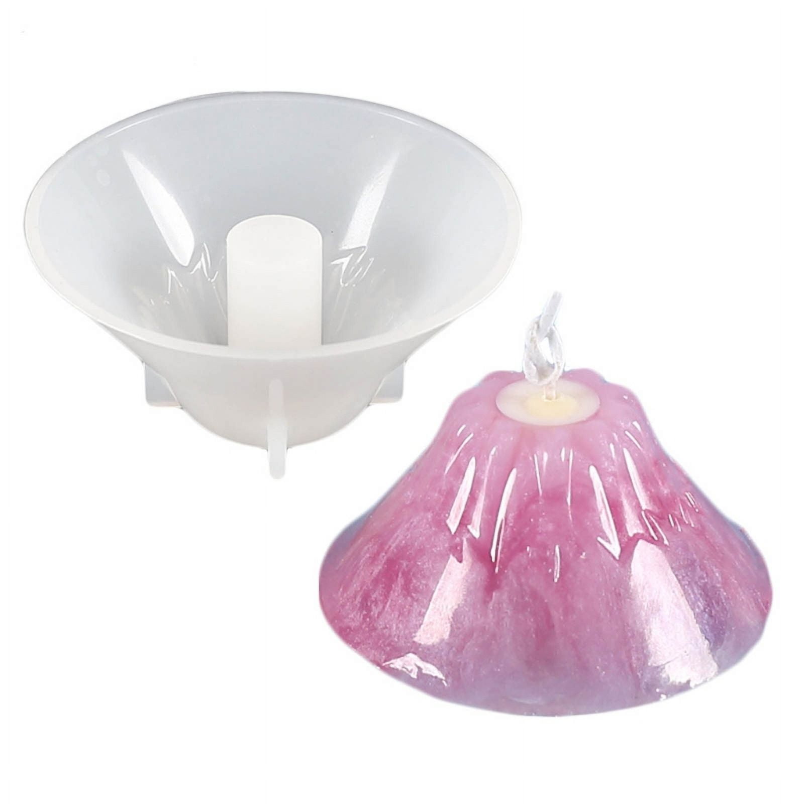 Milue Little Volcano Candle Holder Molds for Epoxy Casting Mold for DIY