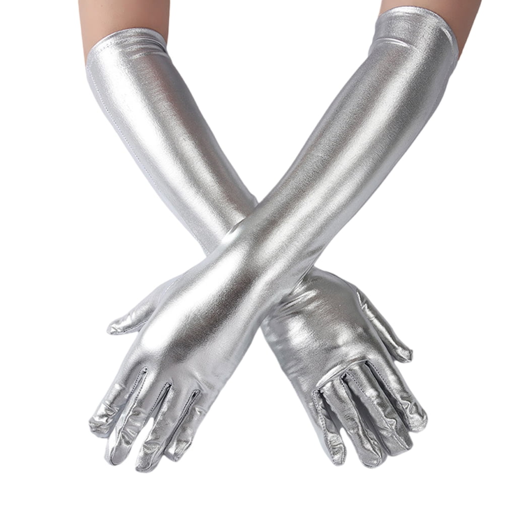 Milue Metallic Gloves Party Supply for Opera Stage Shows