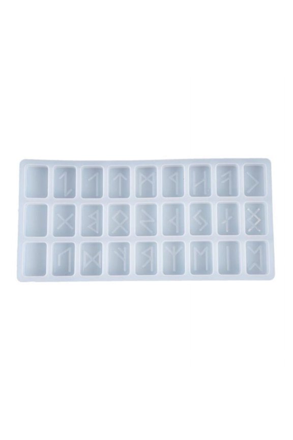 Mirror Energy Symbol Runes Letters Mold Symbol Words Resin Casting Charm Mold