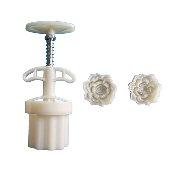 Milue Mooncake Press Mold Cookie Stamps Moon Cake Makers Snow Lotus Flower Decors Tool