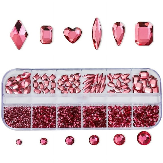Milue Nail Rhinestones Charms Multi Shapes Nail Art Charms Big Gems DIY Nail Supplies