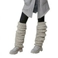thumbnail image 1 of Milue Over Knee Leg Warmers Chunky Knitted Solid Color for Extra Long Thigh High Boot, 1 of 21