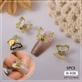 thumbnail image 1 of Milue Pack of 5 Spinning Nail Art Jewelry Charms Crystal Rhinestones 3D Butterfly, 1 of 21